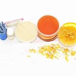 JBHomemade Natural Orange Calendula Sugar Scrub Sugaring Wax Starter Kit