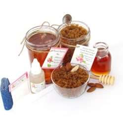 JBHomemade Natural Almond Vanilla Brown Sugar Scrub Sugaring Wax Bundle