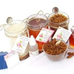 JBHomemade Natural Almond Vanilla Brown Sugar Scrub Sugaring Wax Full Bundle