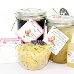 JBHomemade Natural Lavender Lemon Sugar Scrub Sugaring Paste Bundle