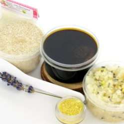 JBHomemade Natural Lavender Lemon Sugar Scrub Sugaring Paste Starter Kit