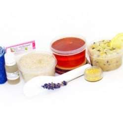 JBHomemade Natural Lavender Lemon Sugar Scrub Sugaring Wax Starter Kit