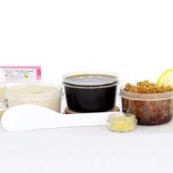 JBHomemade Natural Lemon Zest Sugar Scrub Sugaring Paste Starter Kit