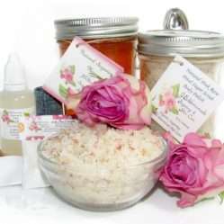 JBHomemade Natural Pink Rose Sugar Scrub Sugaring Wax Bundle