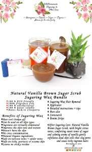 JBHomemade Natural Vanilla Brown Sugar Scrub Sugaring Wax Bundle