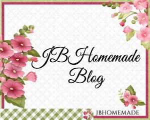 Hollyhock Logo for JBHomemade Sugaring and Skin Care with pink and green elements framing a title of ‘JBHomemade Blog'