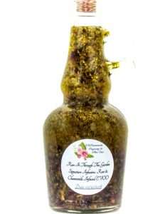 Run it Through the Garden Rose and Chamomile Infused Extra Virgin Olive Oil with label