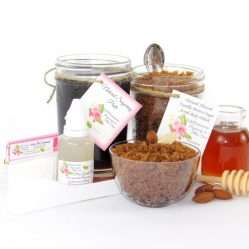 JBHomemade Natural Almond Vanilla Brown Sugar Scrub Sugaring Paste Bundle