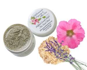 Lavender Hollyhock & Aloe Facial Mask | Natural Clay Facial Mask for Radiant Skin | Handcrafted with Garden-Fresh Ingredients | Hydrating 2 oz