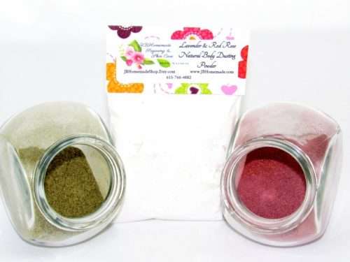 Naturally Serene Lavender Red Rose Powder - Ingredients Display
