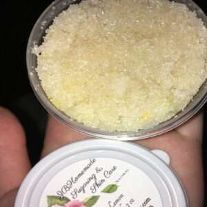 JBHomemade Sugaring and Skin care Photo Reviews: Natural Coconut Lemon Citrus Body Sugar Scrub 2 oz Ceila Mar 21, 2019, ⭐⭐⭐⭐⭐ Love this! Smells great! Coarse sugar which I love, does great with exfoliating and also is a very hydrating scrub!