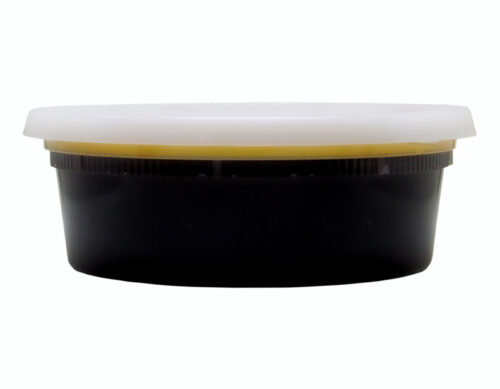 An 8-ounce tub of JBHomemade Sugaring Paste is presented on a white background closeup in the front perspective.