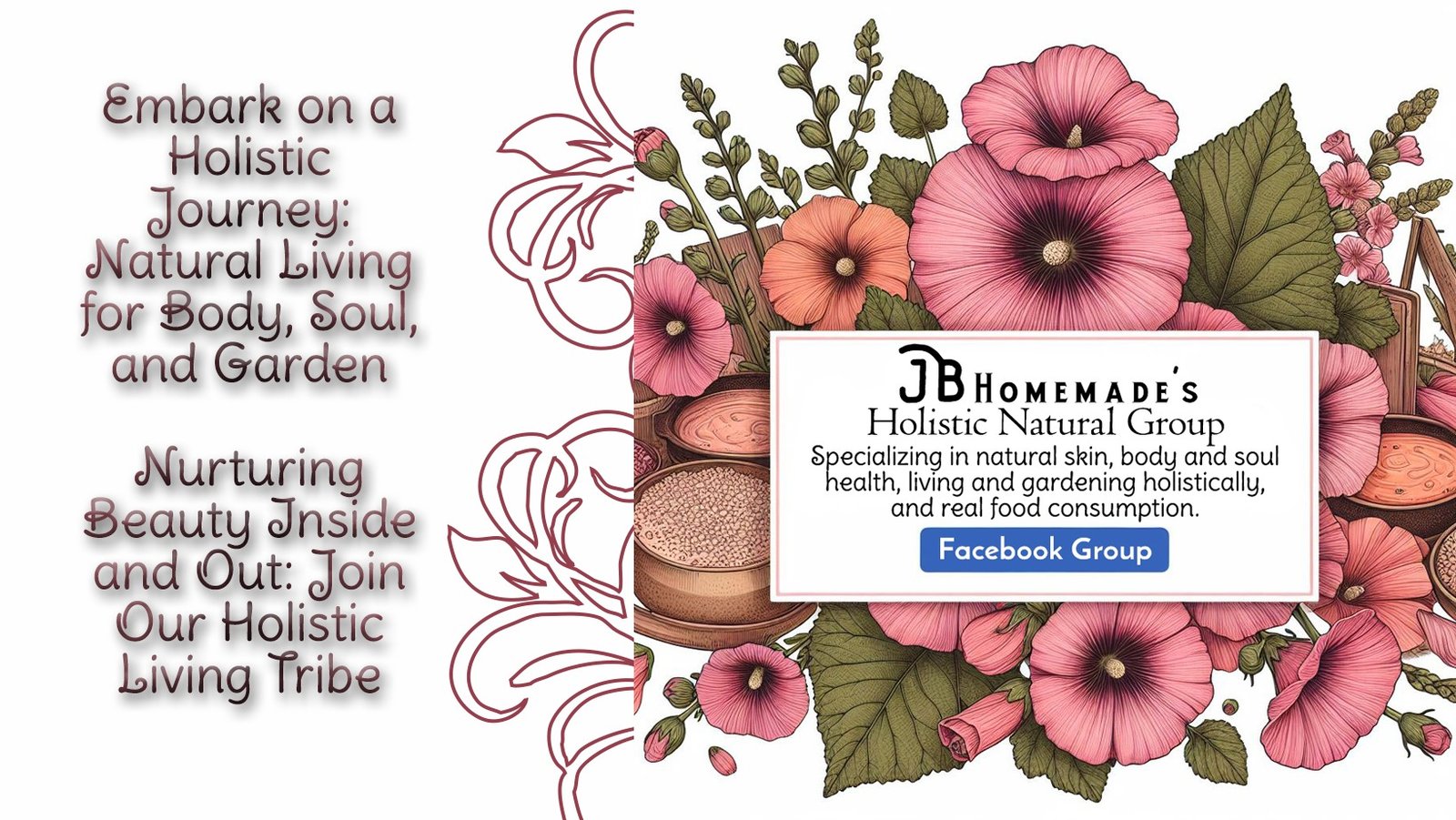JBHomemade Holistic Natural Group Facebook community