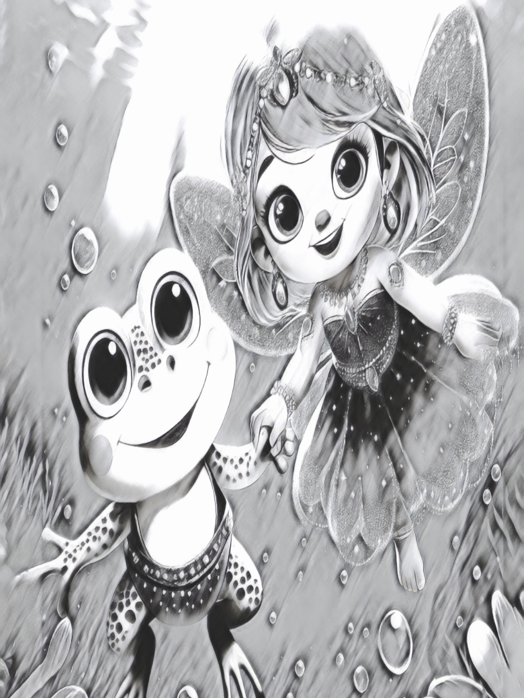 Sketch of Fiona's underwater world