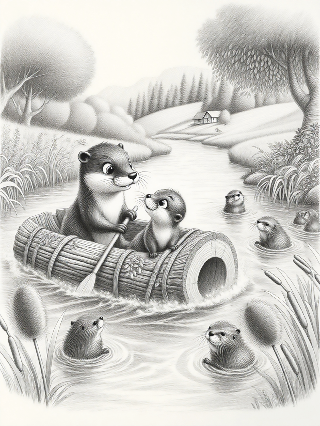 Sketch of Beatrice's boat adventure