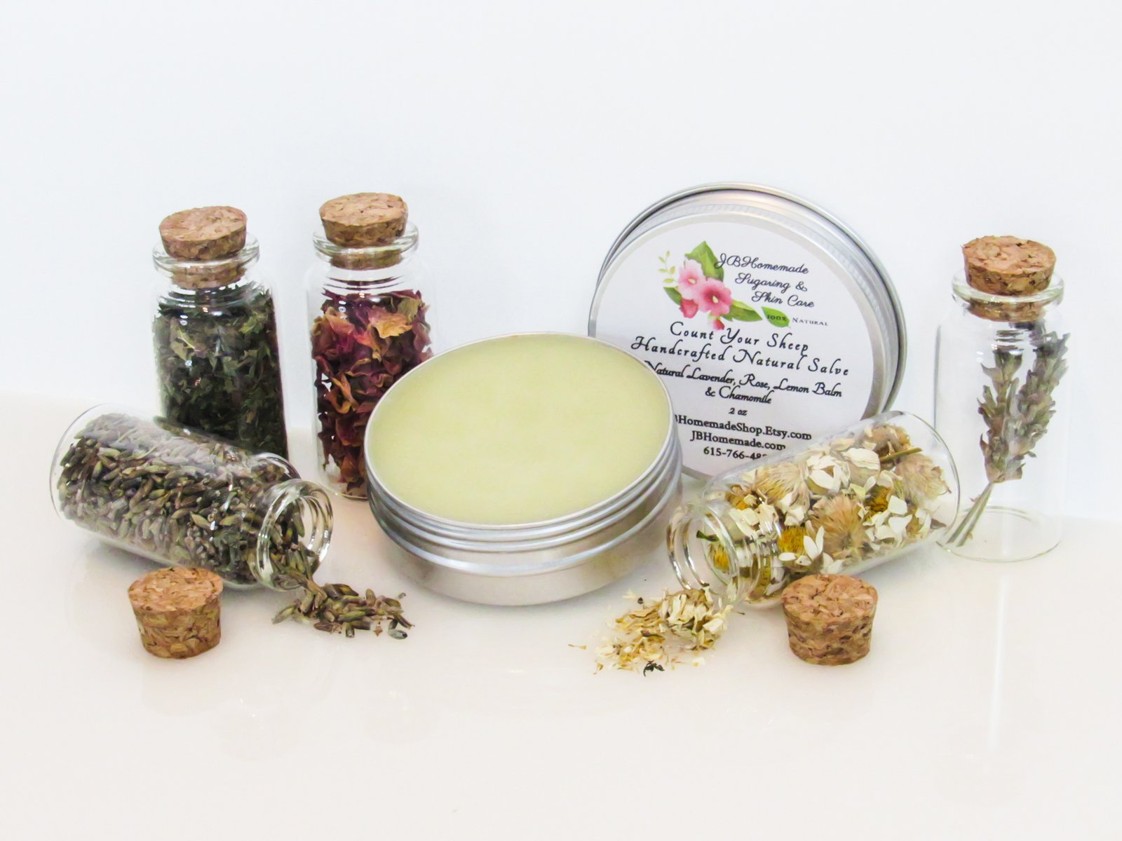 Count Your Sheep Creamy Skin Salve with Lavender Rose Lemon Balm & Chamomile 2 oz - Image 4