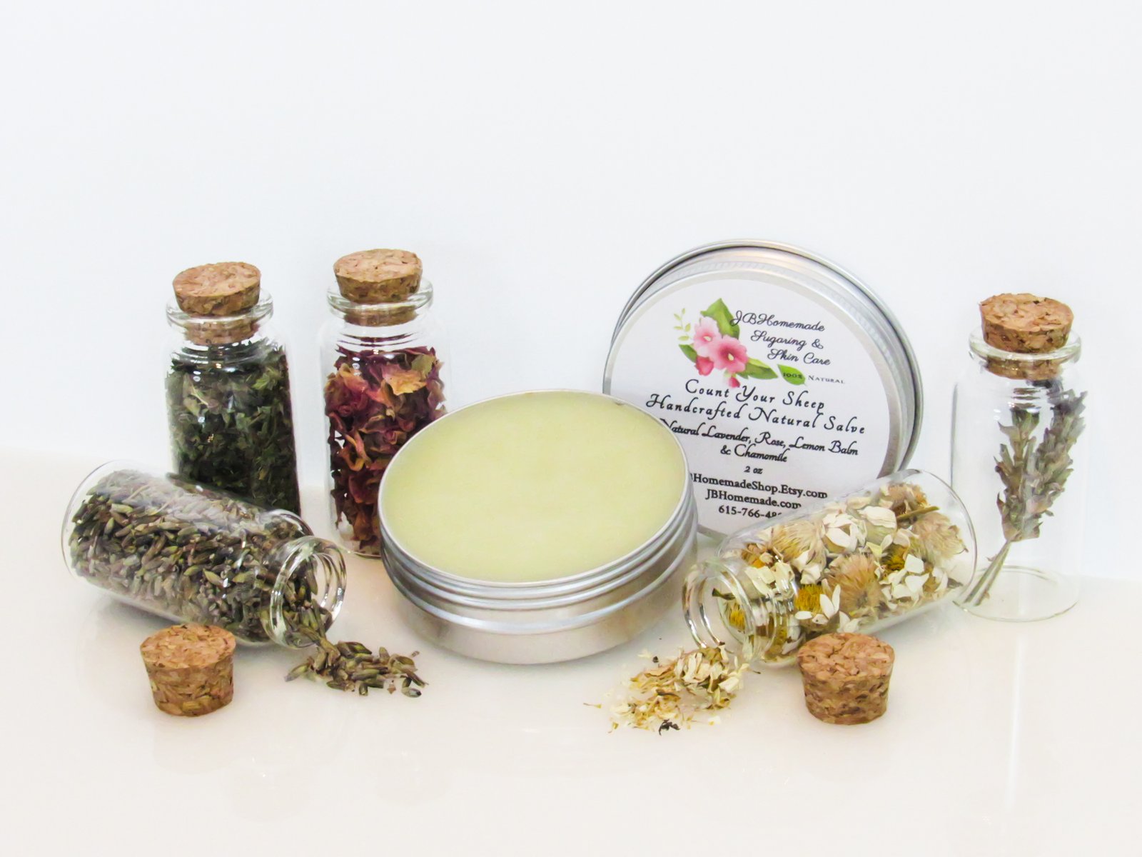 Count Your Sheep Creamy Skin Salve with Lavender Rose Lemon Balm & Chamomile 2 oz - Image 3