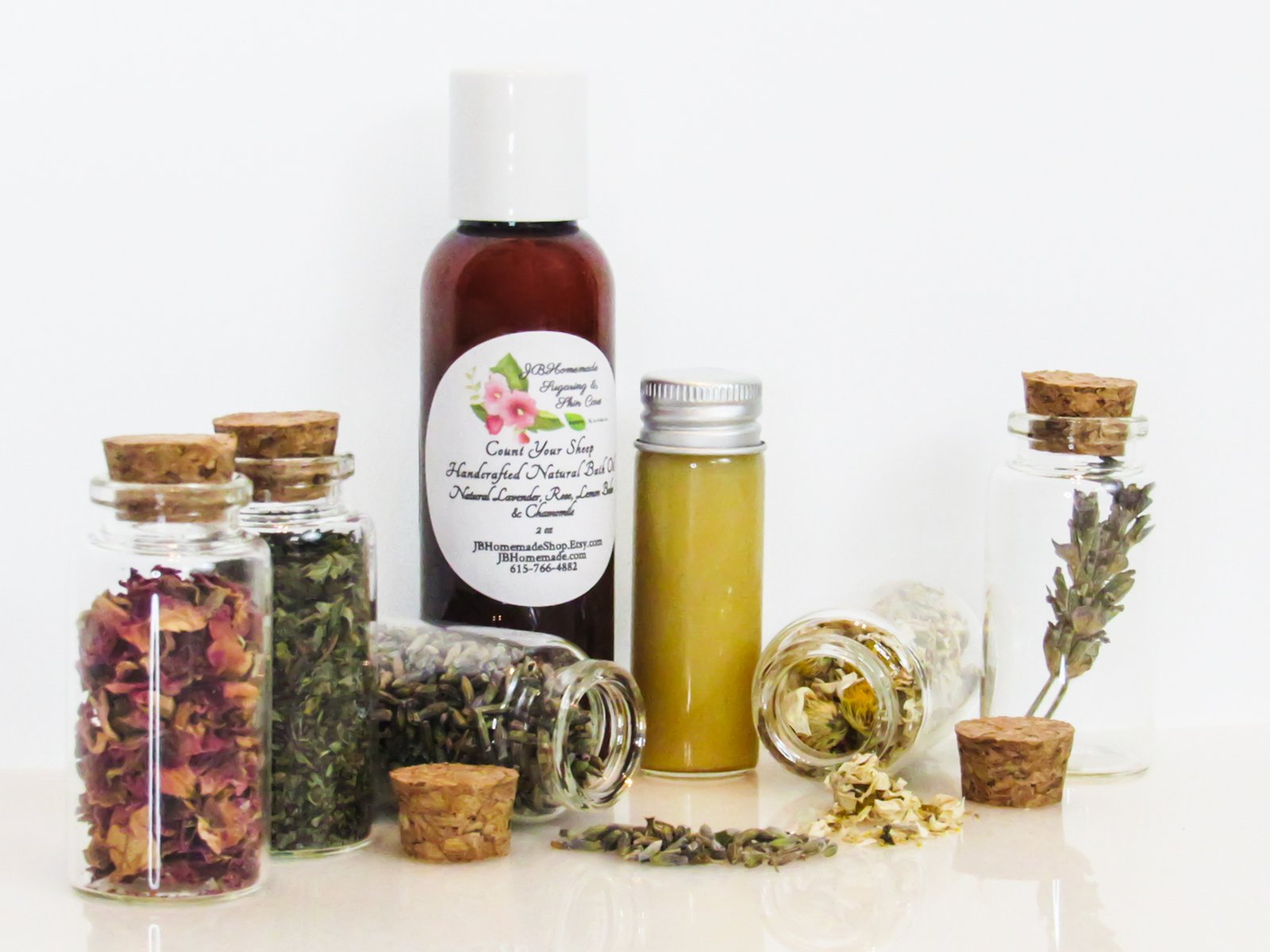 Count Your Sheep Natural Bath Oil with Lavender, Rose, Lemon Balm, Chamomile | 2 oz - Image 4