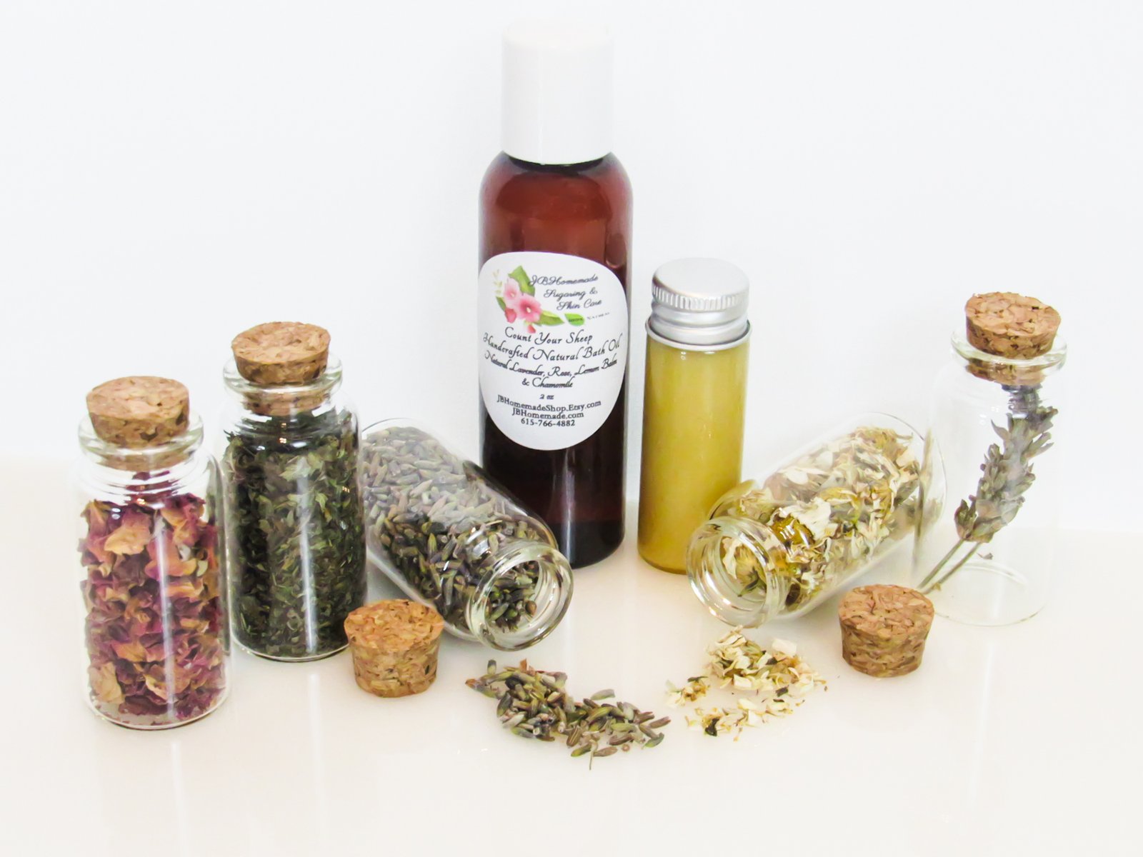 Count Your Sheep Natural Bath Oil with Lavender, Rose, Lemon Balm, Chamomile | 2 oz - Image 2