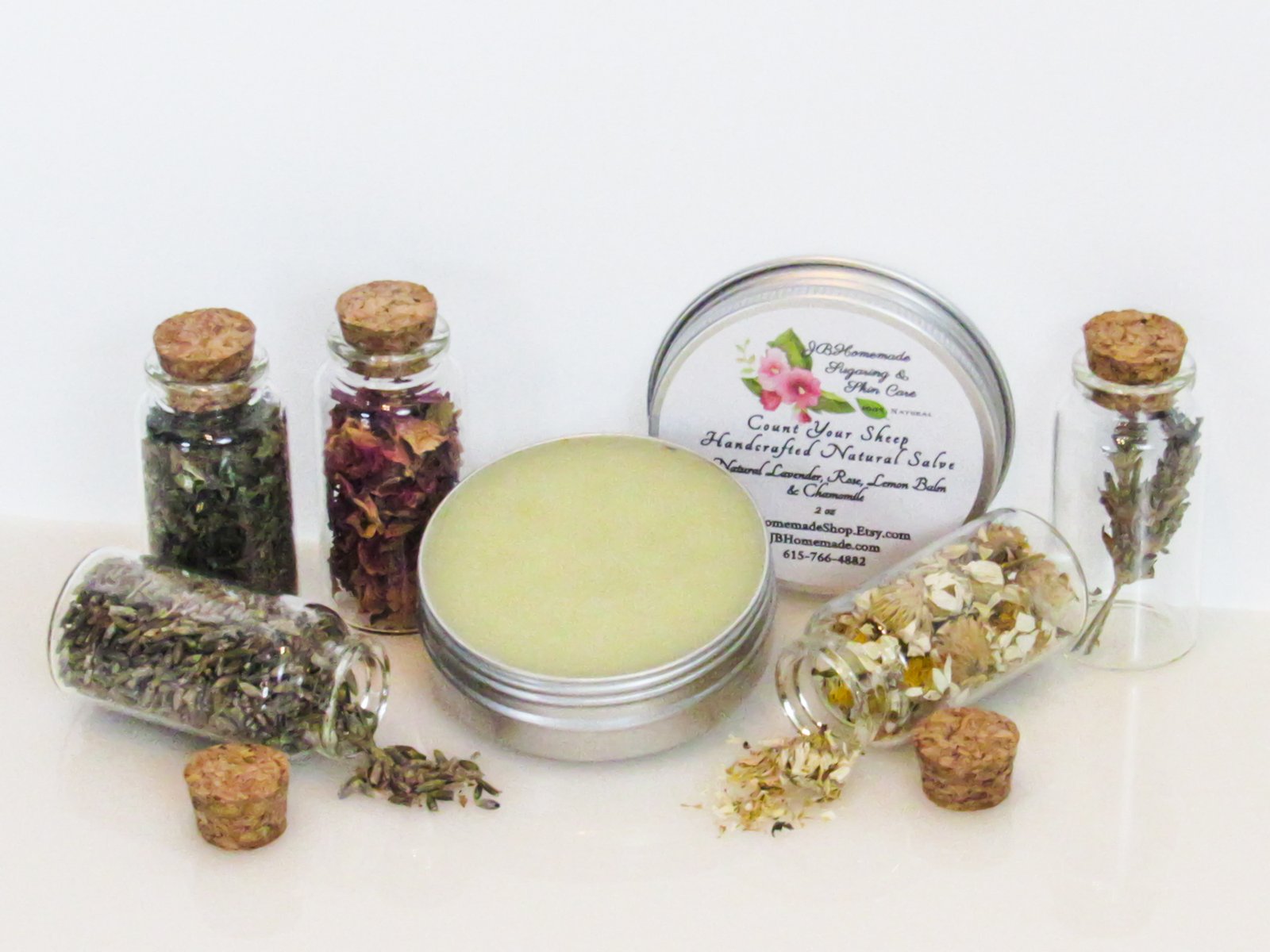 Count Your Sheep Creamy Skin Salve with Lavender Rose Lemon Balm & Chamomile 2 oz - Image 2