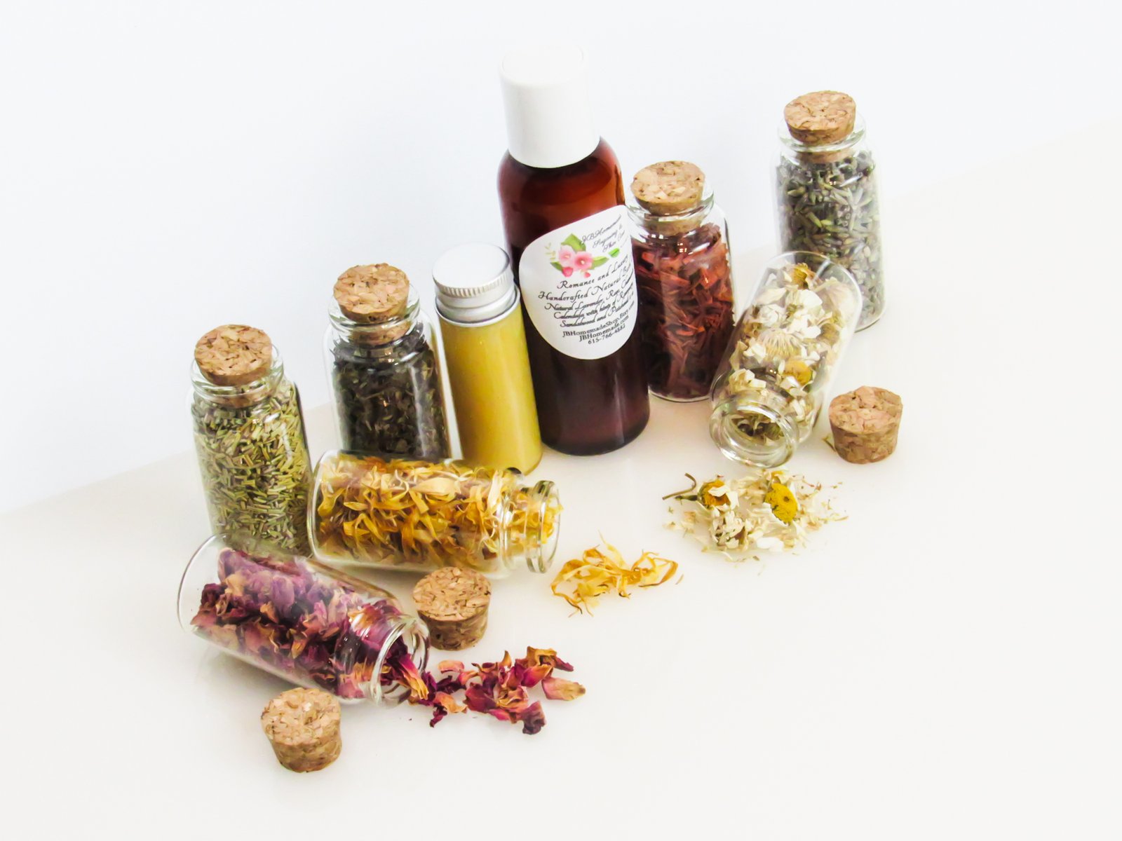 Romance and Luxury Natural Bath Oil with Lavender, Rose, Chamomile, Calendula 2 oz - Image 6